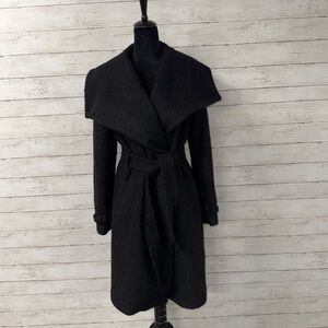 Bebe Shawl Collar Boucle Wrap Coat